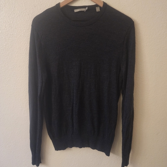Vince Crewneck 100% Wool Striped Pullover Sweater M46166675 Mens Small - Picture 1 of 8